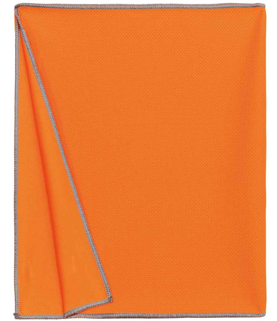 Proact Refreshing Sports Towel in Orange, front view