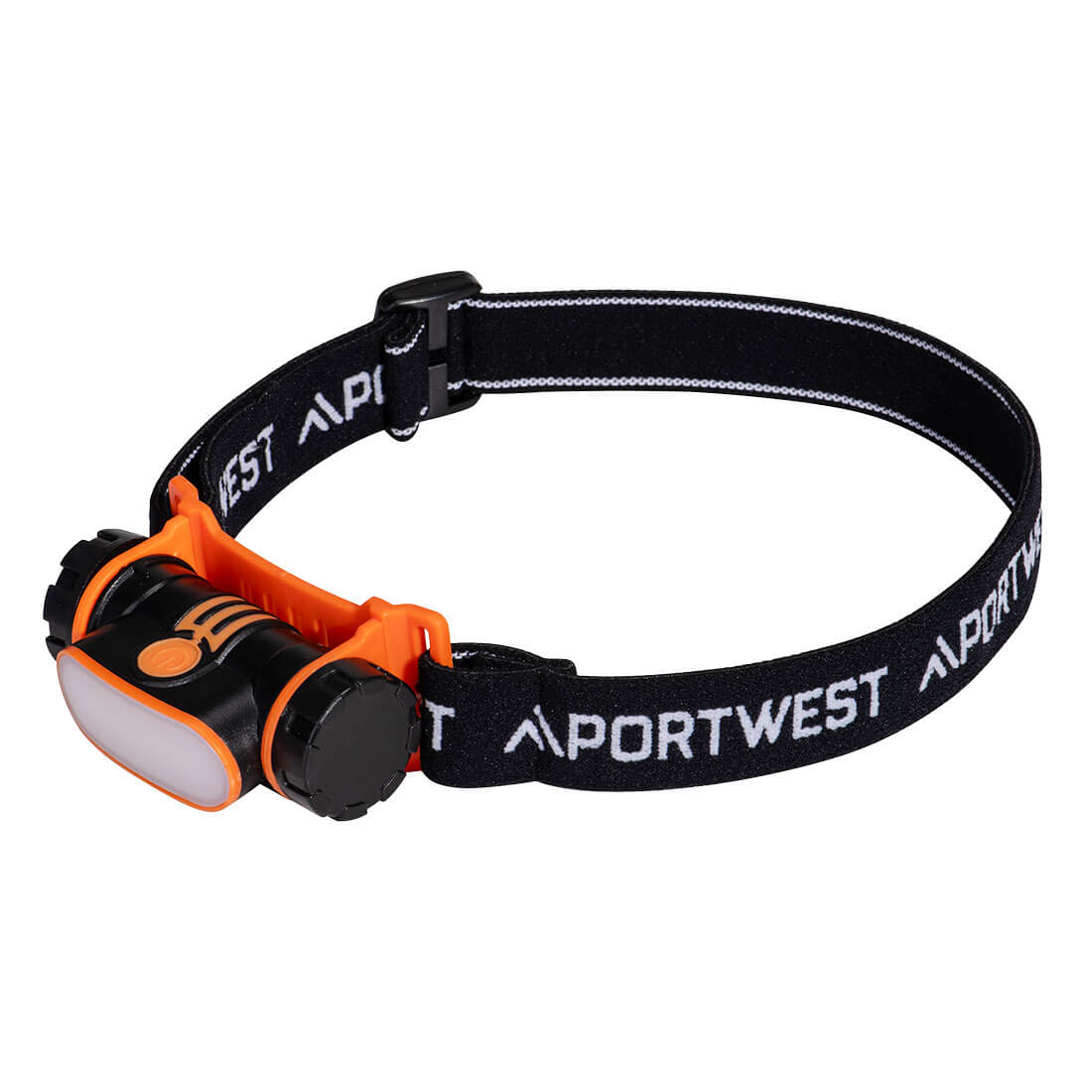 Portwest USB Rechargeable LED Head Light in Black, main product image