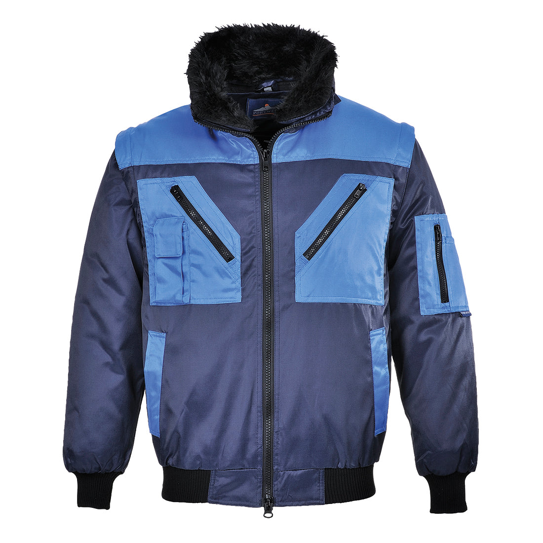 Portwest Two Tone Pilot Jacket in Navy, image 2
