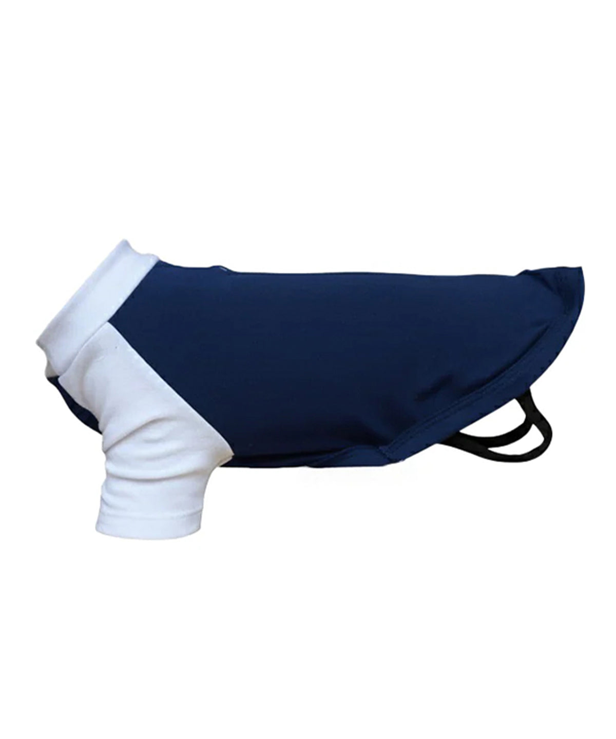 Portman & Pooch Dog’s raglan t-shirt in Navy/White, front view