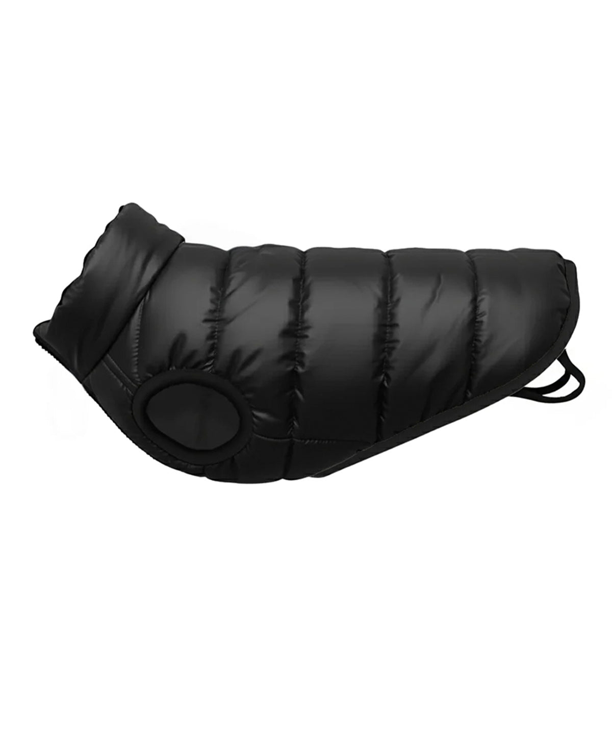 Portman & Pooch Dog’s puffer jacket in Black, front view