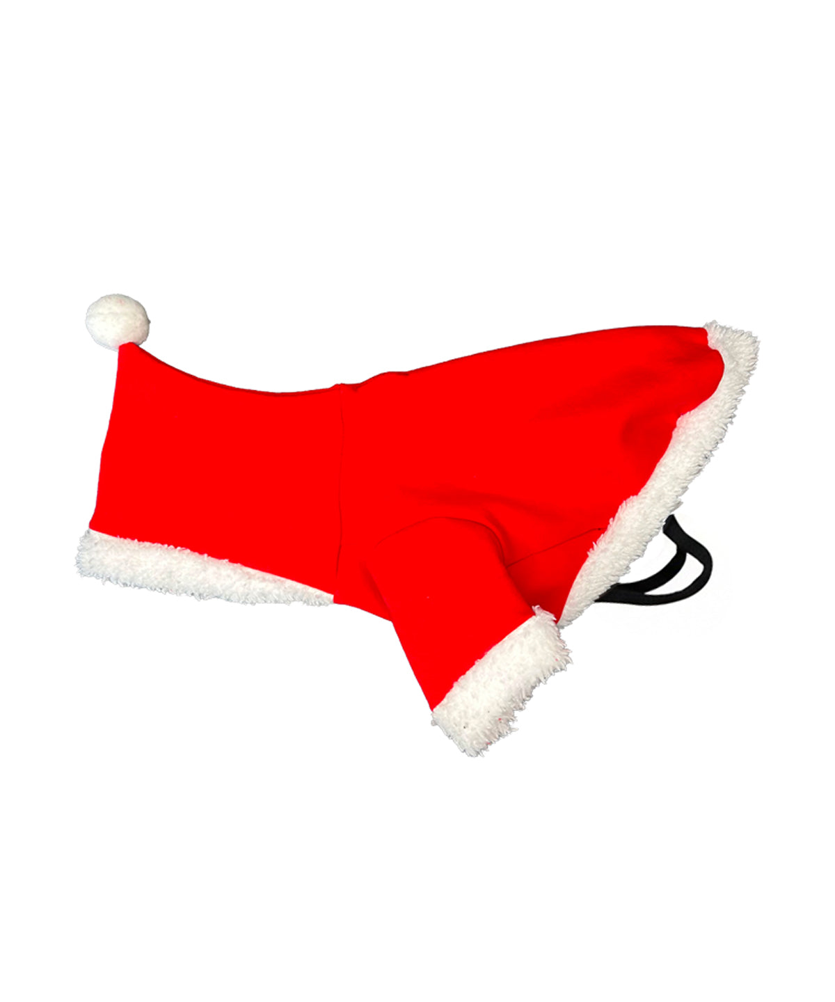 Portman & Pooch Dog’s Santa hoodie in Red/White, front view