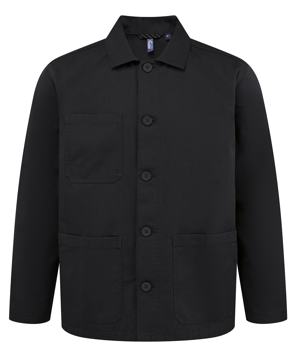 Premier ‘Utility 2.0’ chore jacket in Black, front view