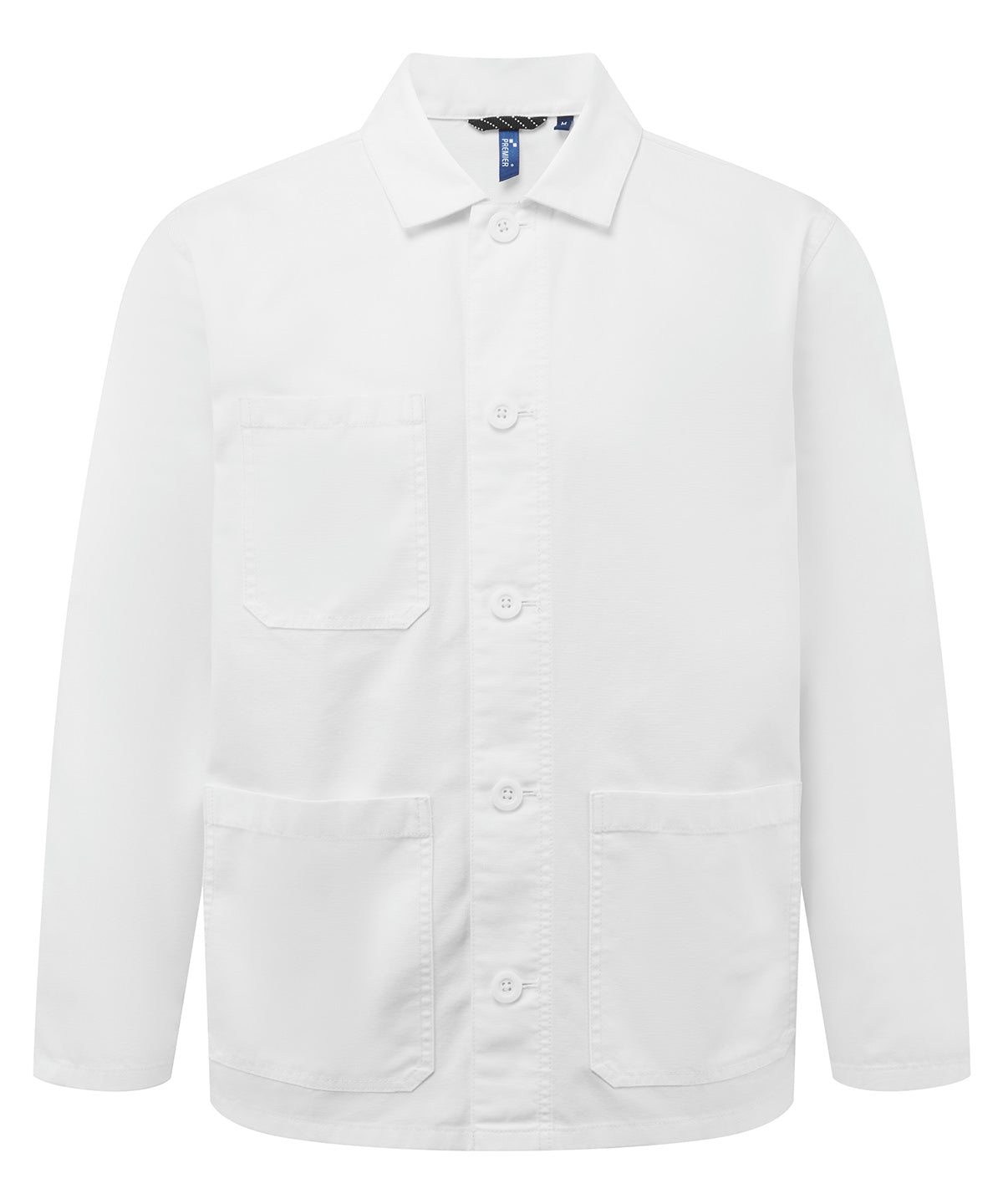 Premier ‘Utility 2.0’ chore jacket in White, front view