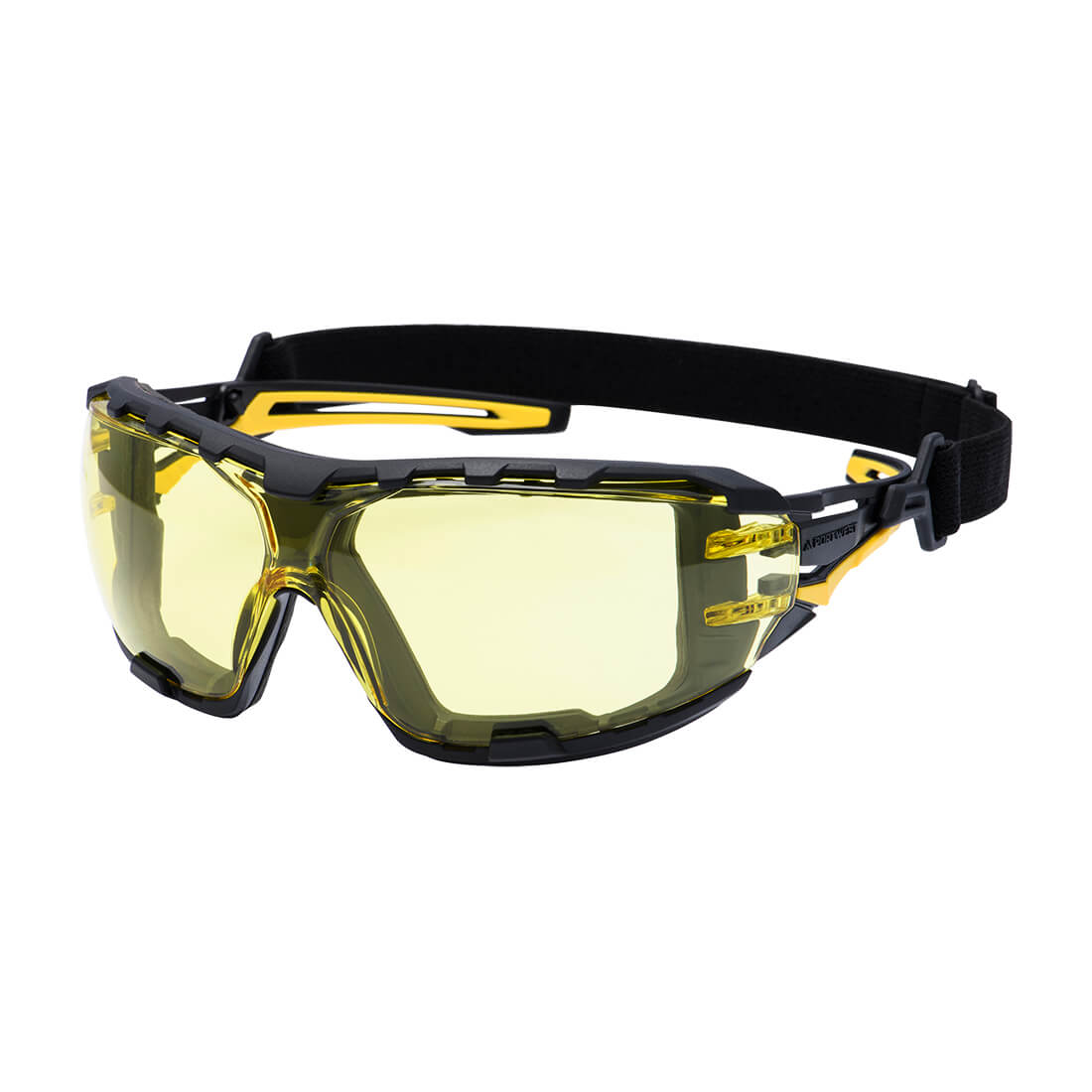 Portwest Anthracite Wraparound Plus Safety Glasses in Mirror (Indoor/Outdoor), main product image