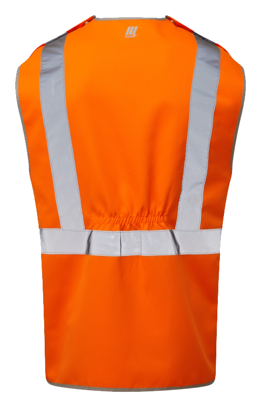 Pulsar Tear Apart Waistcoat Orange, image 3
