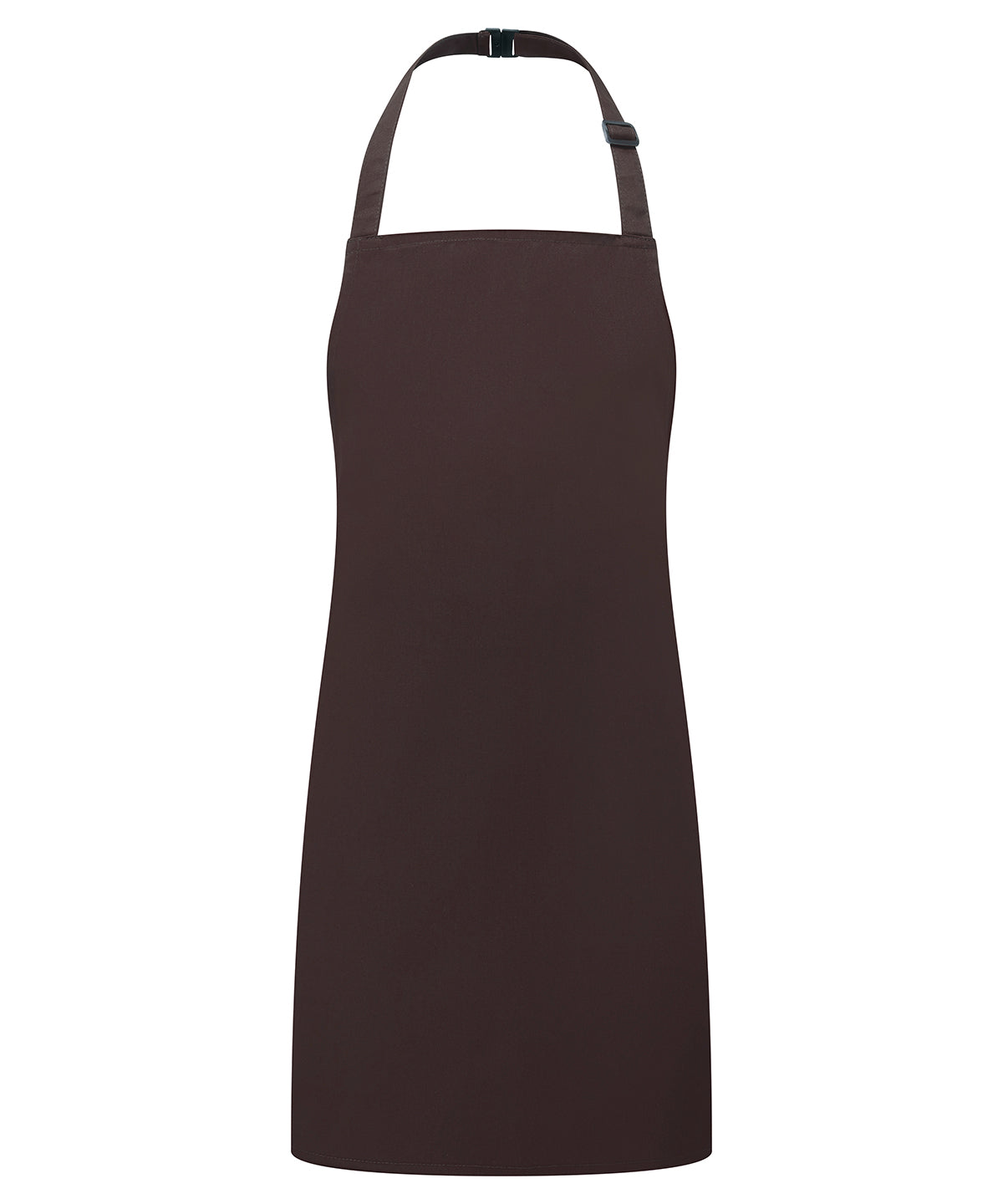 Premier Kids bib apron in Brown, front view