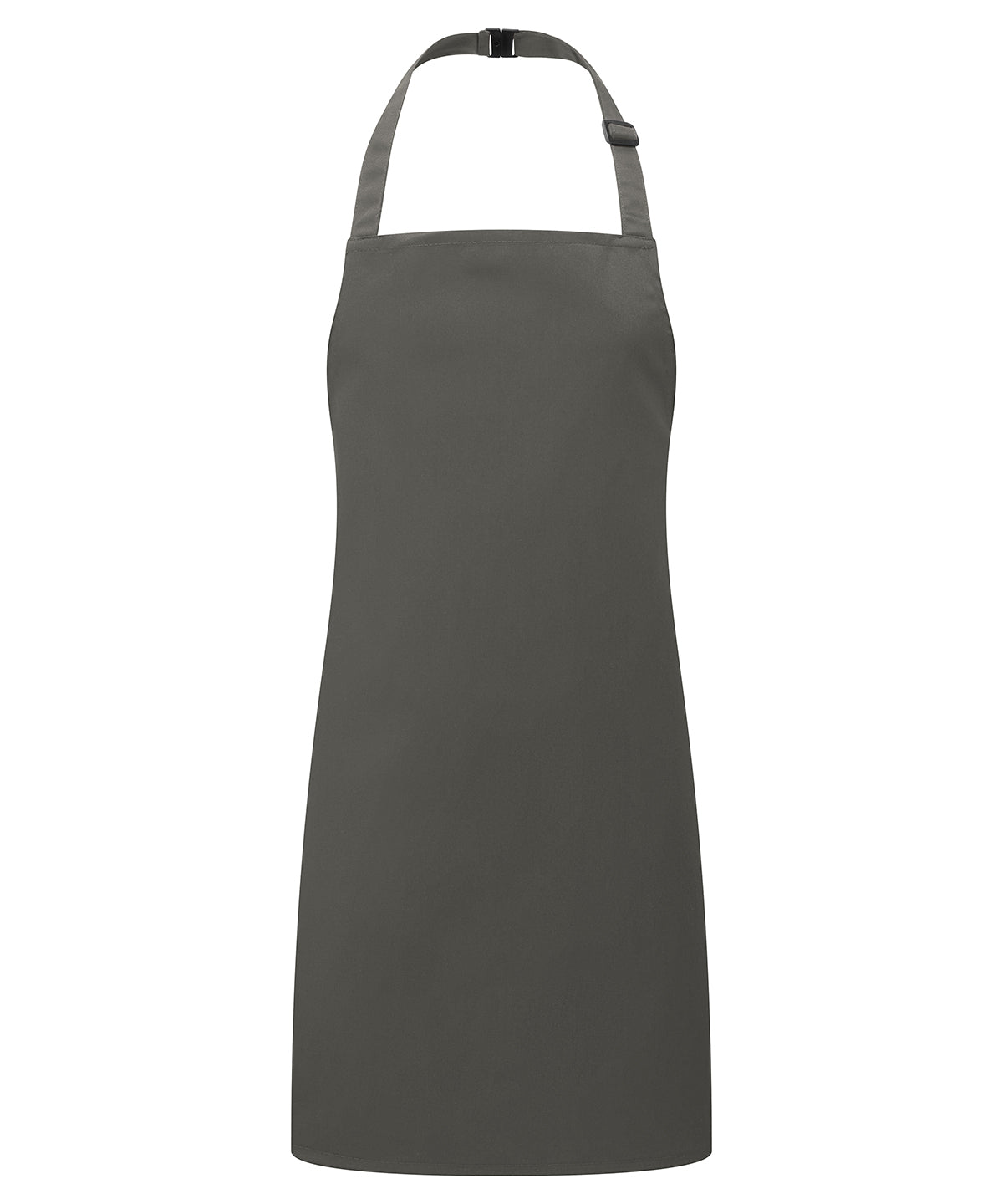Premier Kids bib apron in Dark Grey, front view