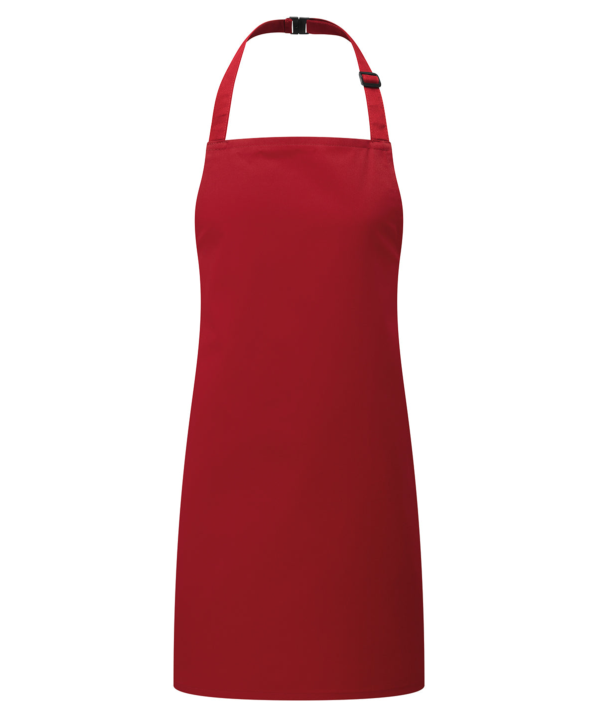 Premier Kids bib apron in Red, front view