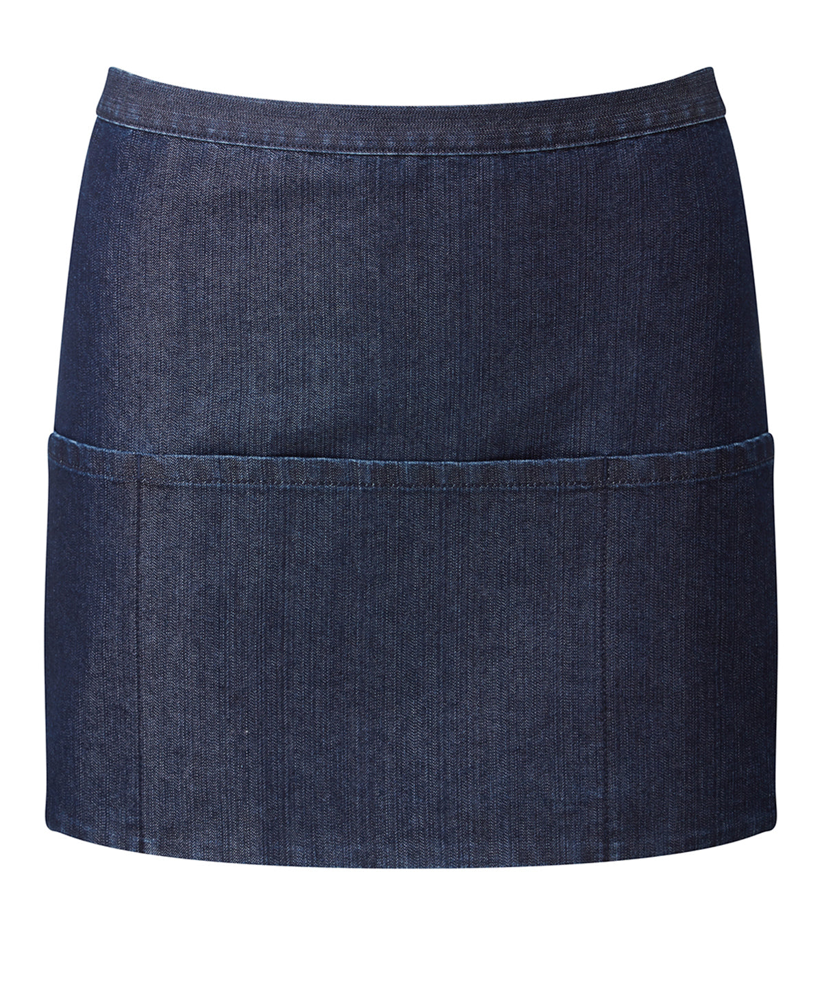 Premier Colours 3-pocket apron in Indigo Denim, front view