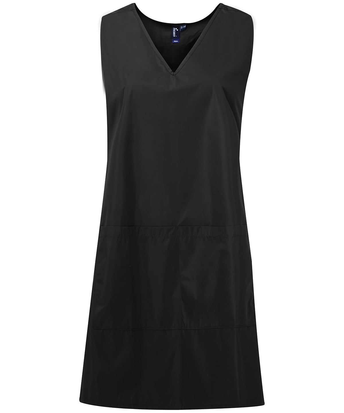 Premier Waterproof wrap around tunic in Black, front view