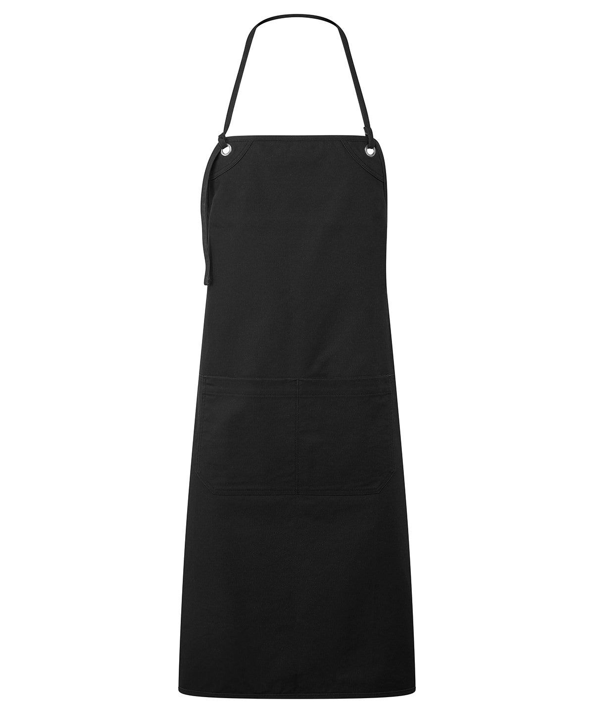 Premier ‘Artisan’s choice’ double-pocket canvas apron in Black, front view