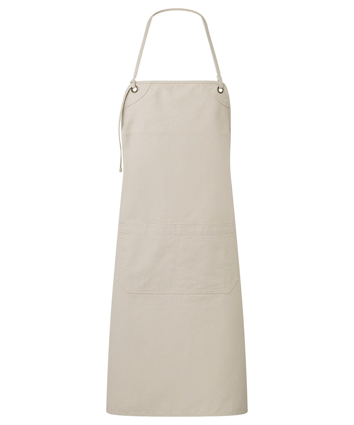 Premier ‘Artisan’s choice’ double-pocket canvas apron in Natural, front view