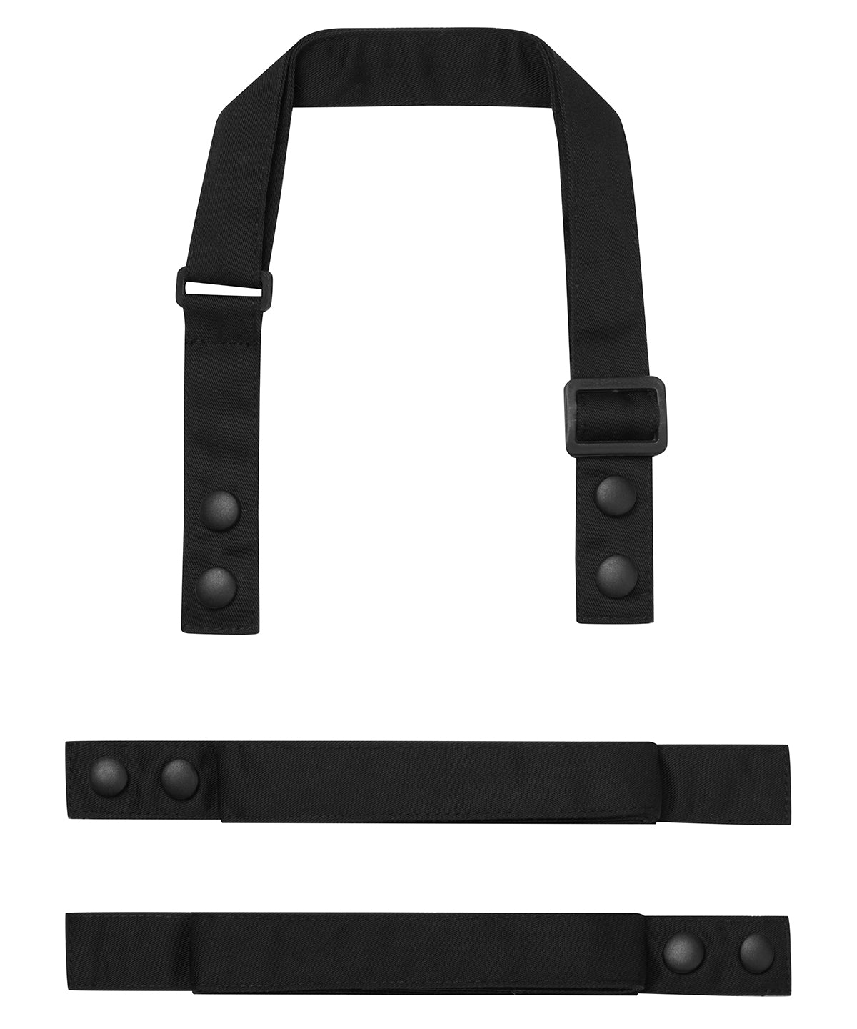 Premier ‘Swap & Pop’ Customisable Apron – Straps in Black, front view
