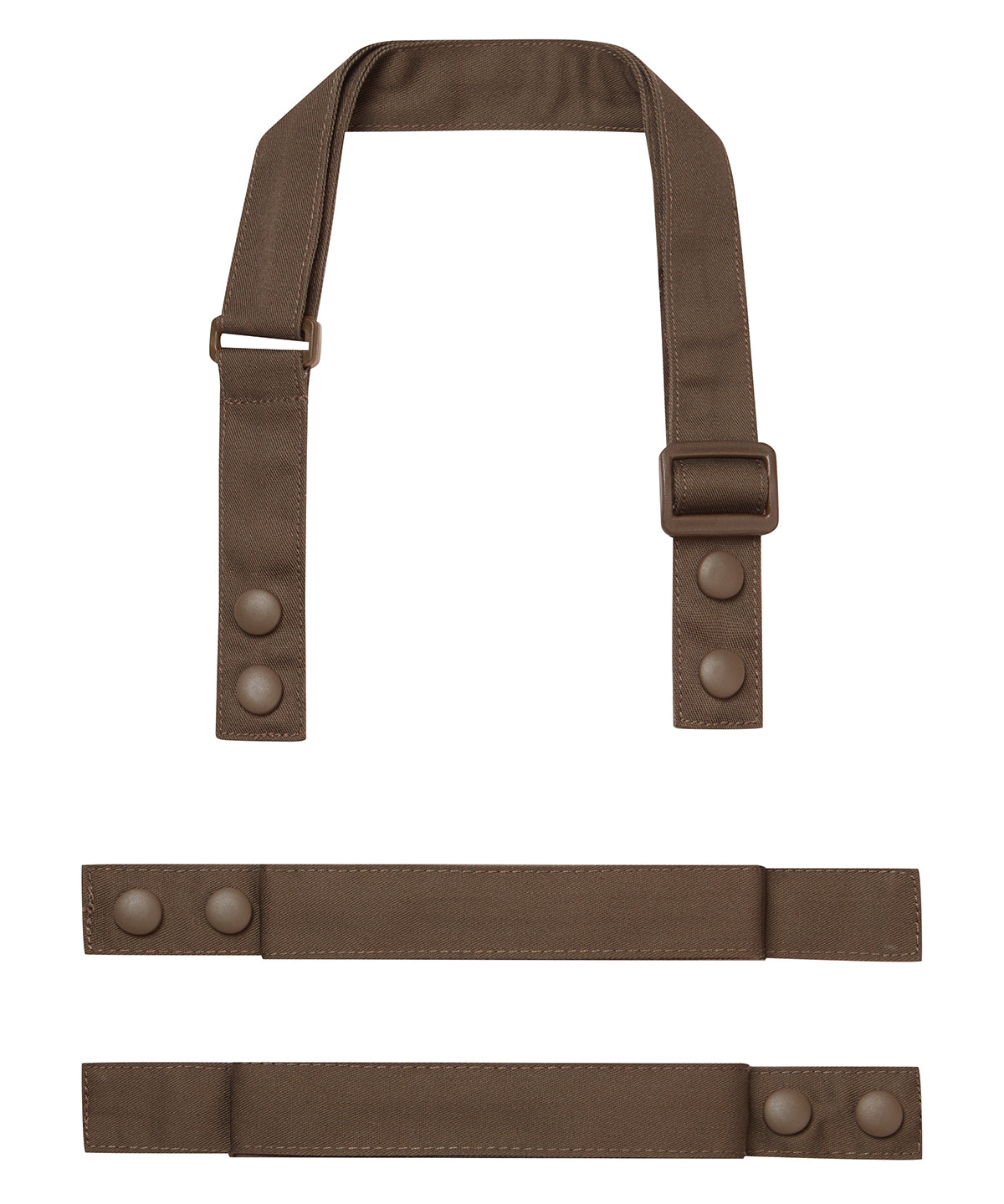 Premier ‘Swap & Pop’ Customisable Apron – Straps in Brown, front view