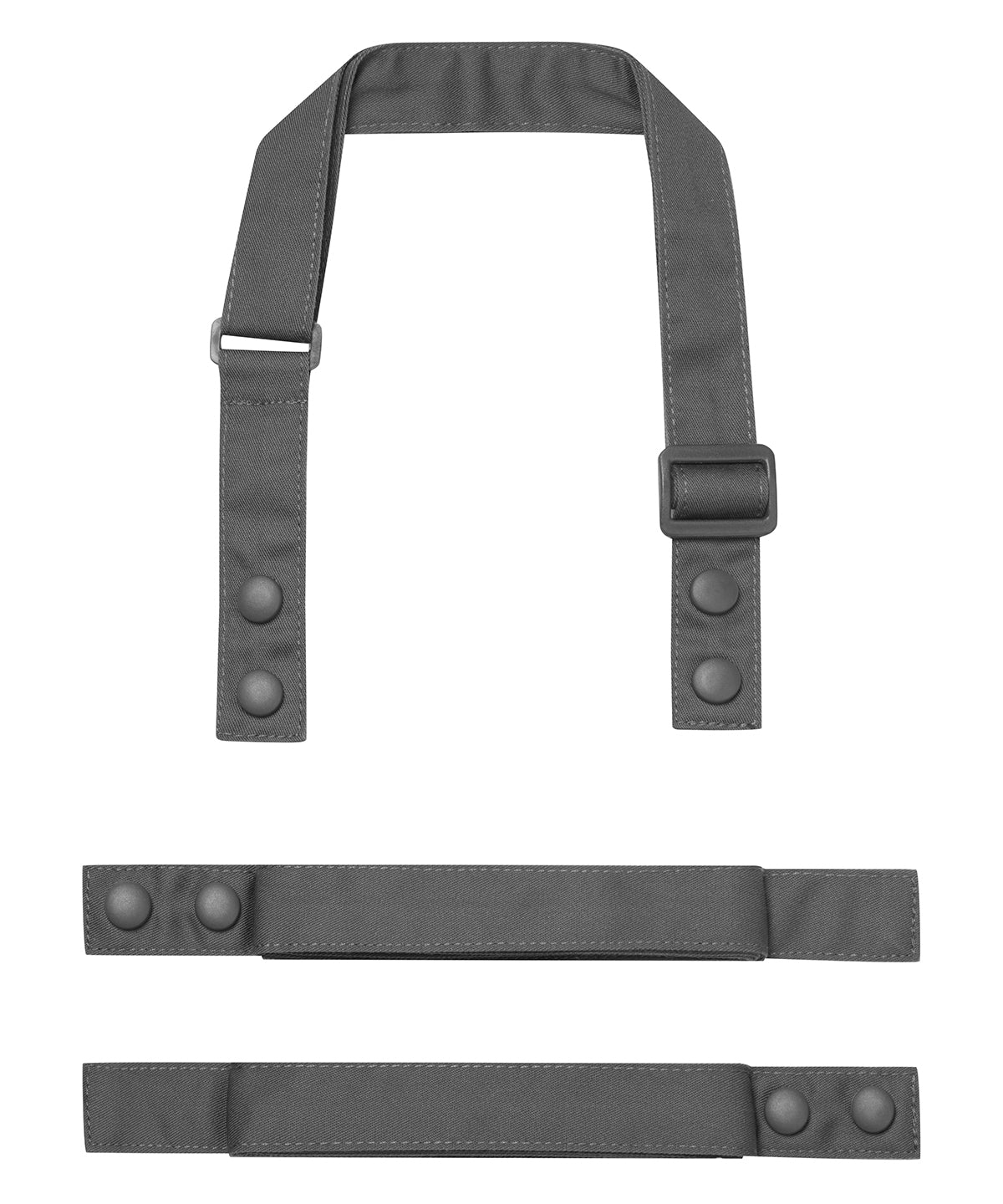 Premier ‘Swap & Pop’ Customisable Apron – Straps in Dark Grey, front view