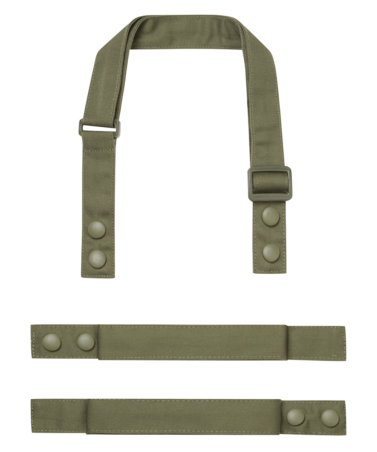 Premier ‘Swap & Pop’ Customisable Apron – Straps in Olive, front view