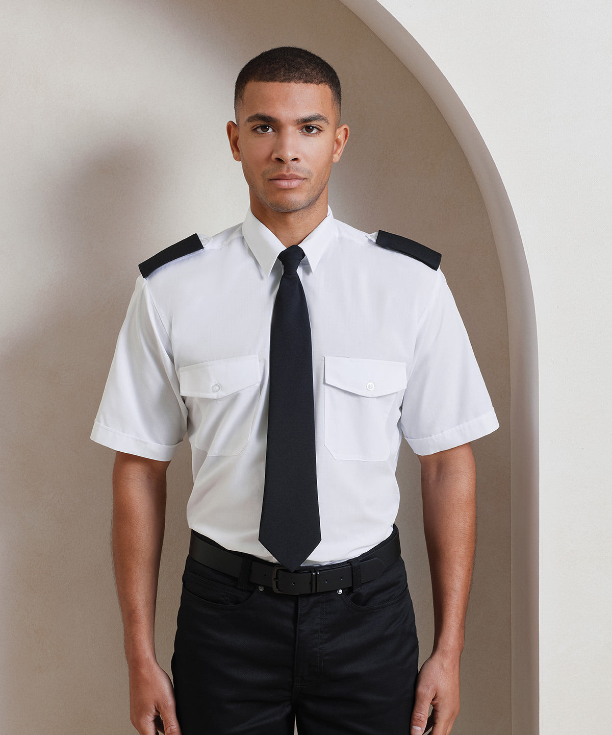 Premier Short sleeve pilot shirt, lifestyle photo