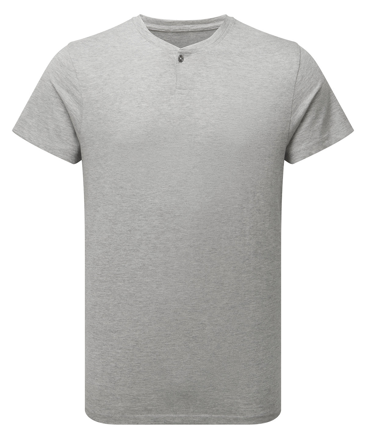 Premier Men’s Cotton Rich ‘Comis’ Tee in Grey Marl, front view