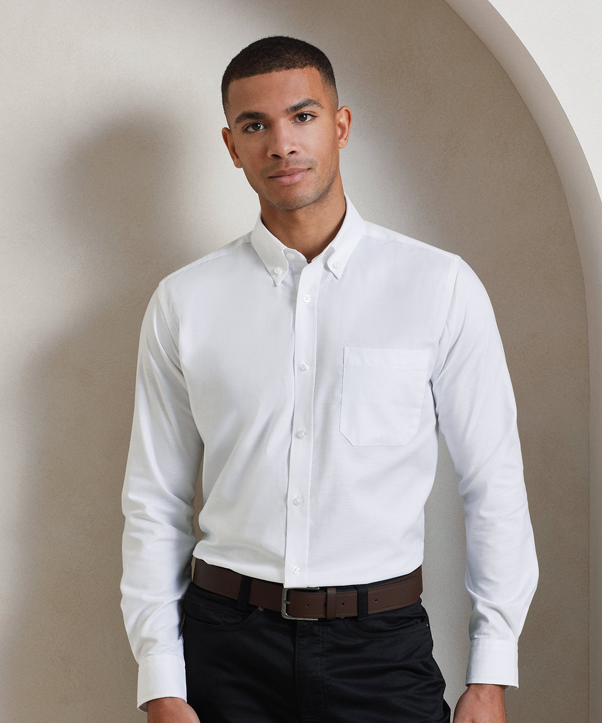 Premier Signature Oxford long sleeve shirt, lifestyle photo