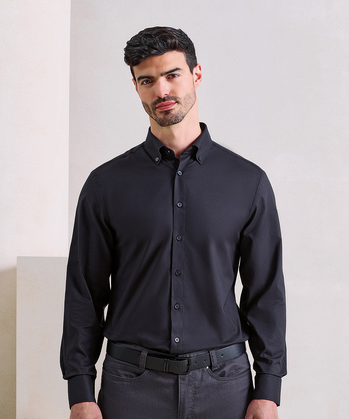 Premier ‘Supreme’ Oxford long sleeve shirt, lifestyle photo