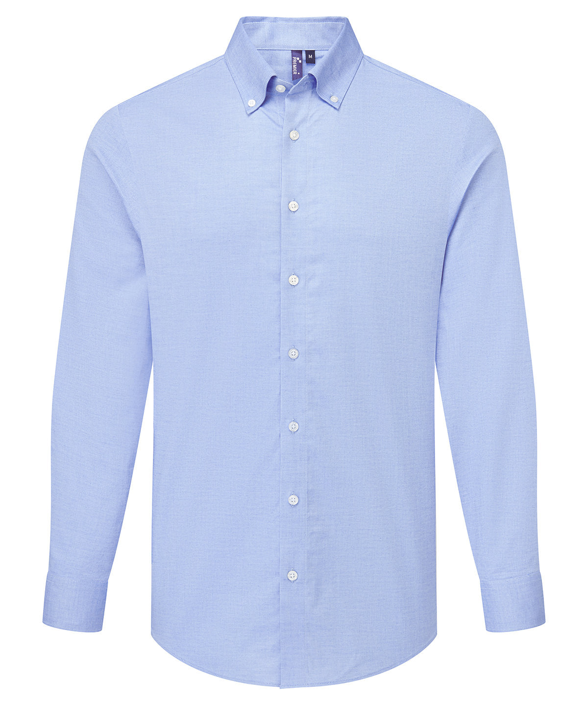 Premier ‘Supreme’ Oxford long sleeve shirt in Oxford Blue, front view
