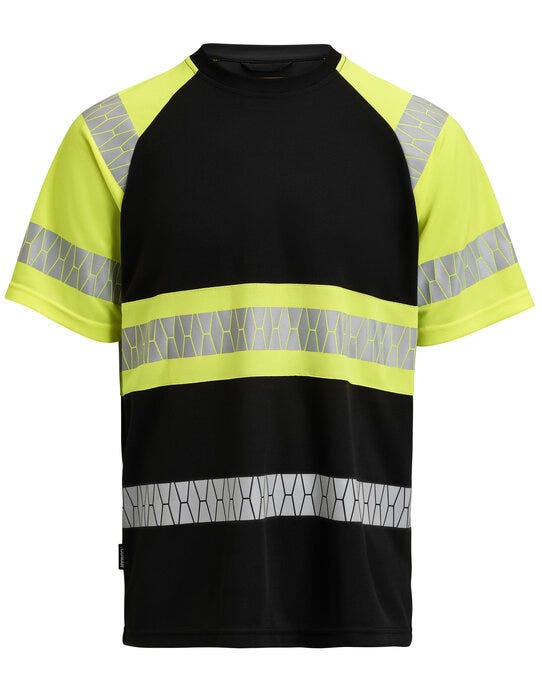 Jobman Hi-Vis T-Shirt in Black/Yellow, main product image