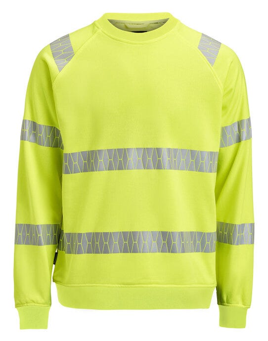 Jobman Sweatshirt Hi-Vis in Yellow, main product image