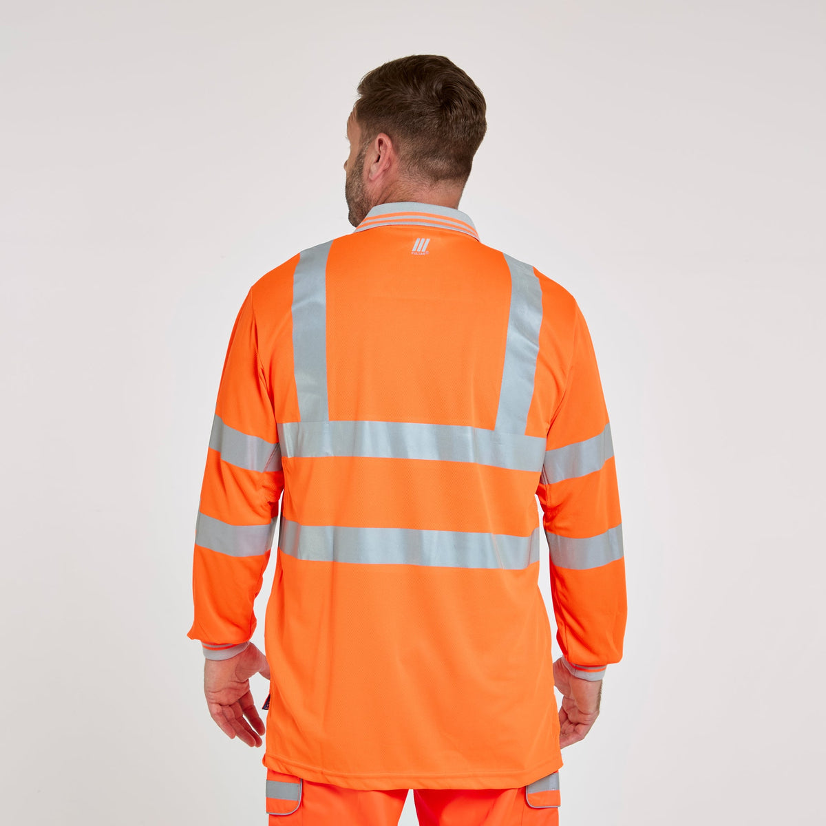 Pulsar Long Sleeve Polo Shirt Orange, image 6