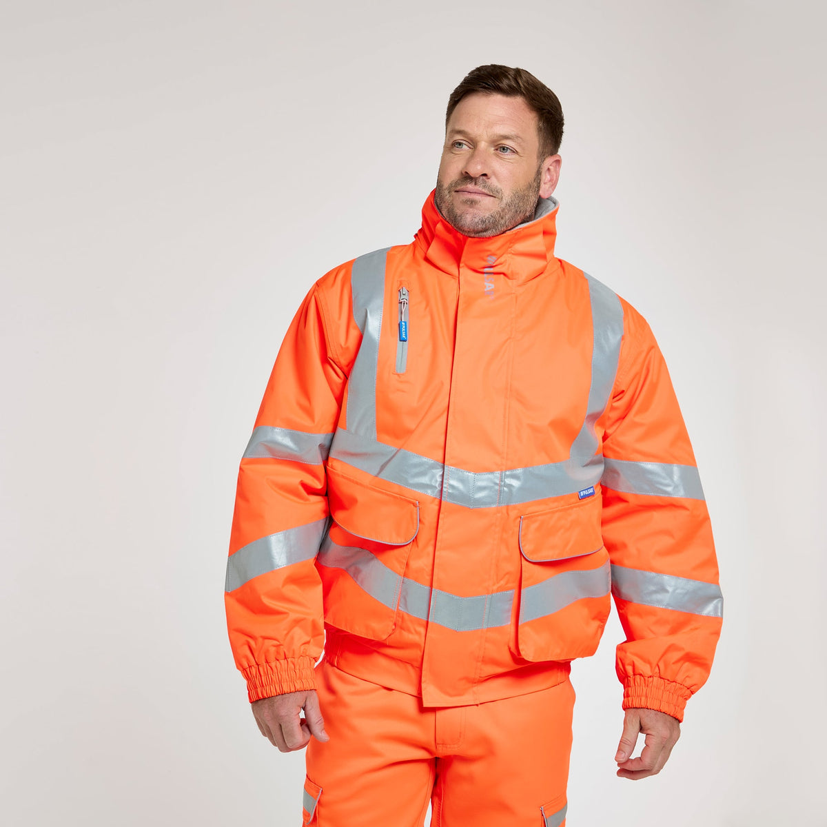 Pulsar Padded Bomber Jacket Orange, image 2