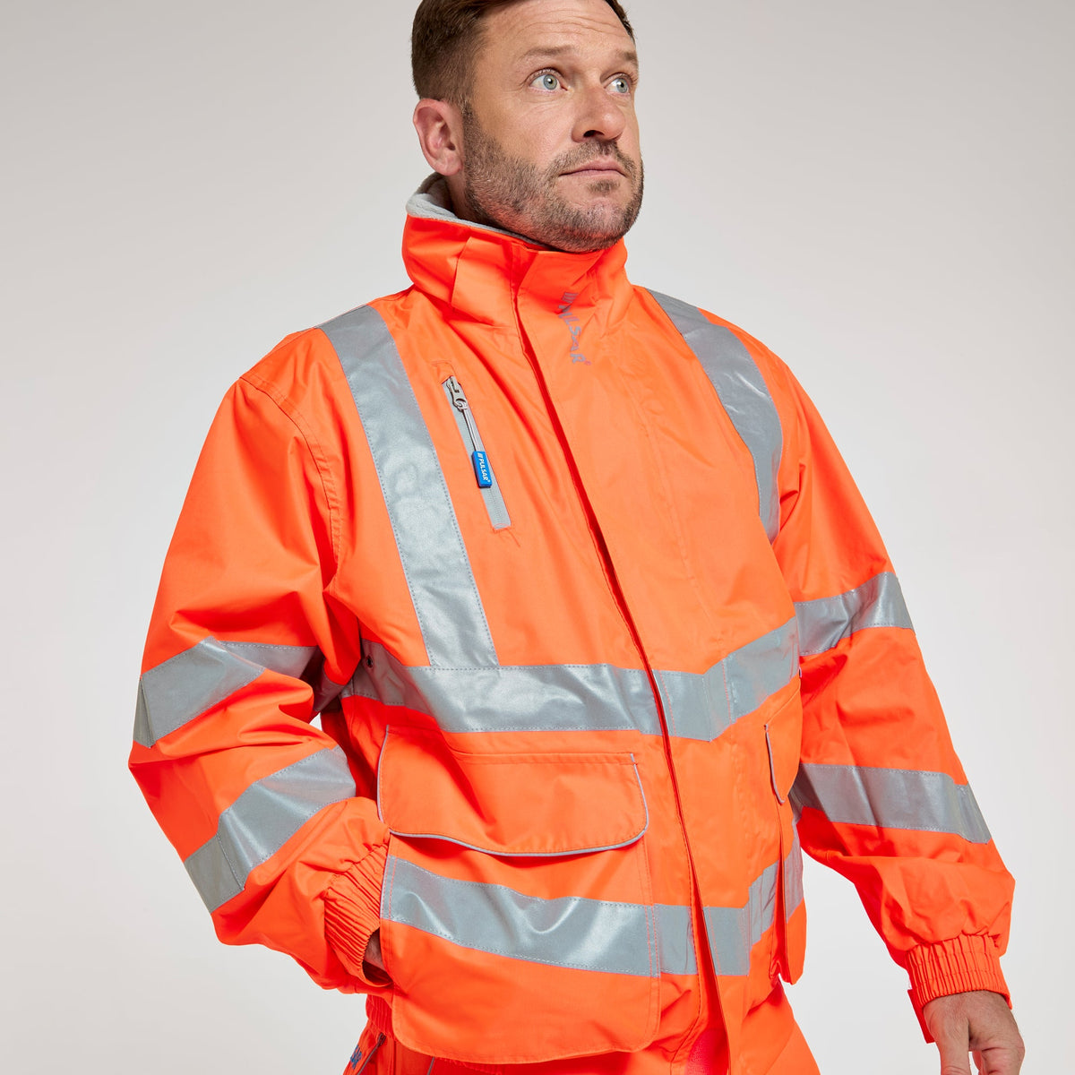 Pulsar Mesh Lined Bomber Jacket Orange, image 5