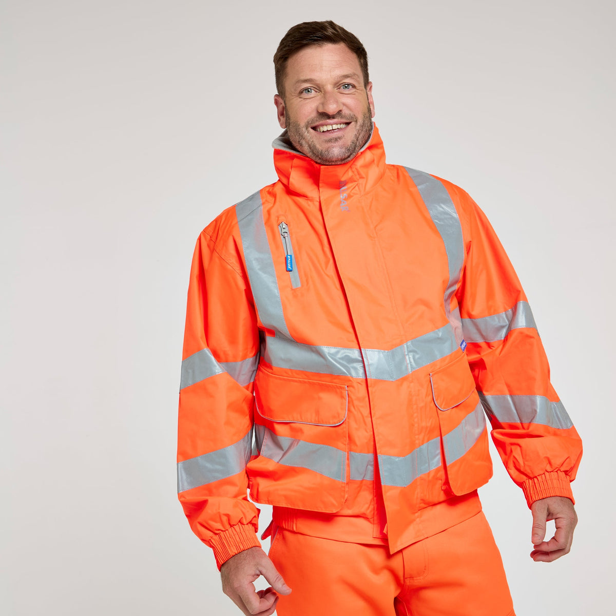 Pulsar Mesh Lined Bomber Jacket Orange, image 2