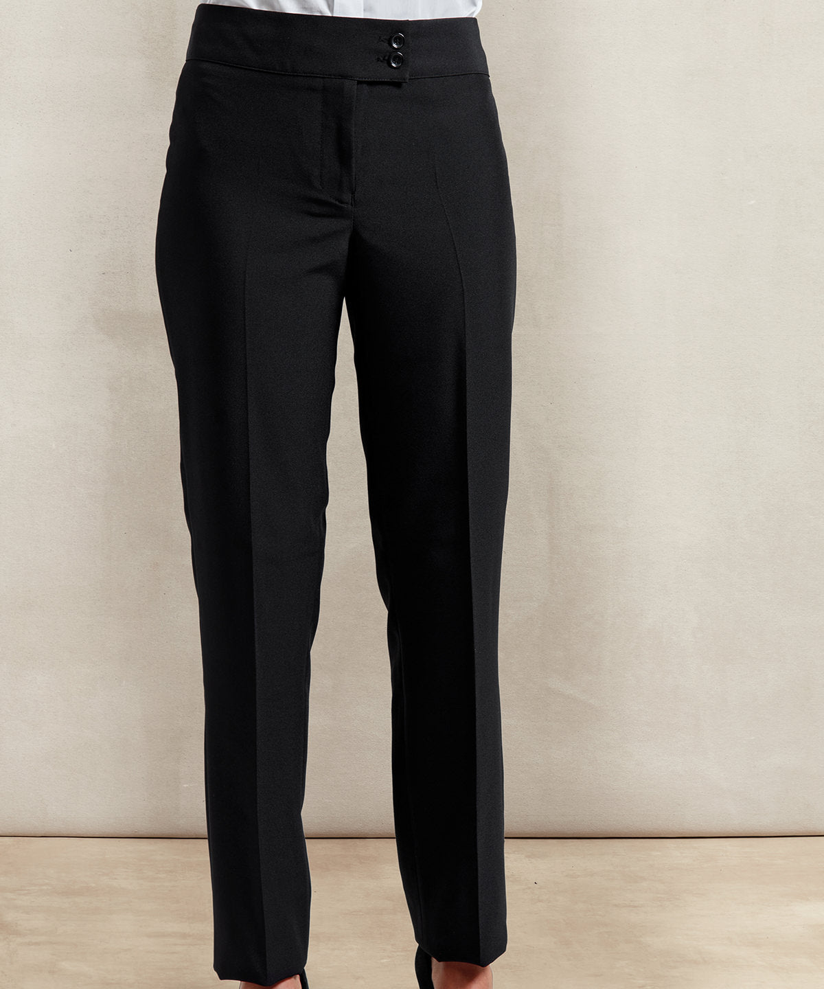 Premier Iris straight leg trousers in Black, lifestyle photo