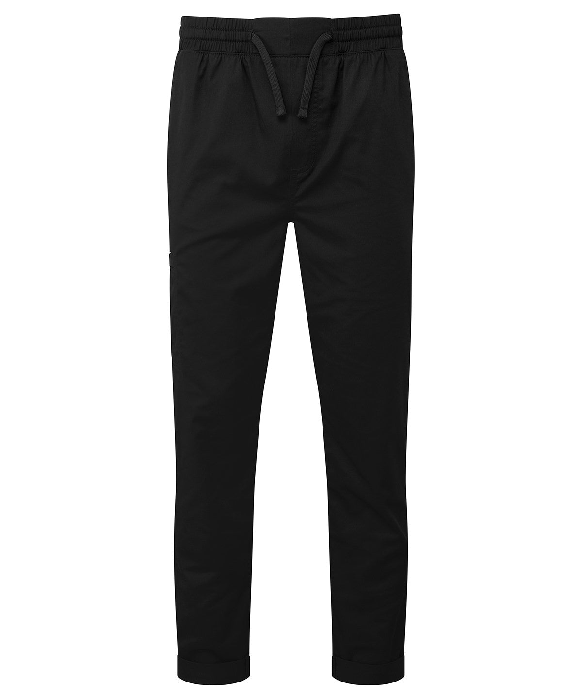 Premier Chef's 'Recyclight' Cargo Trousers in Black, front view
