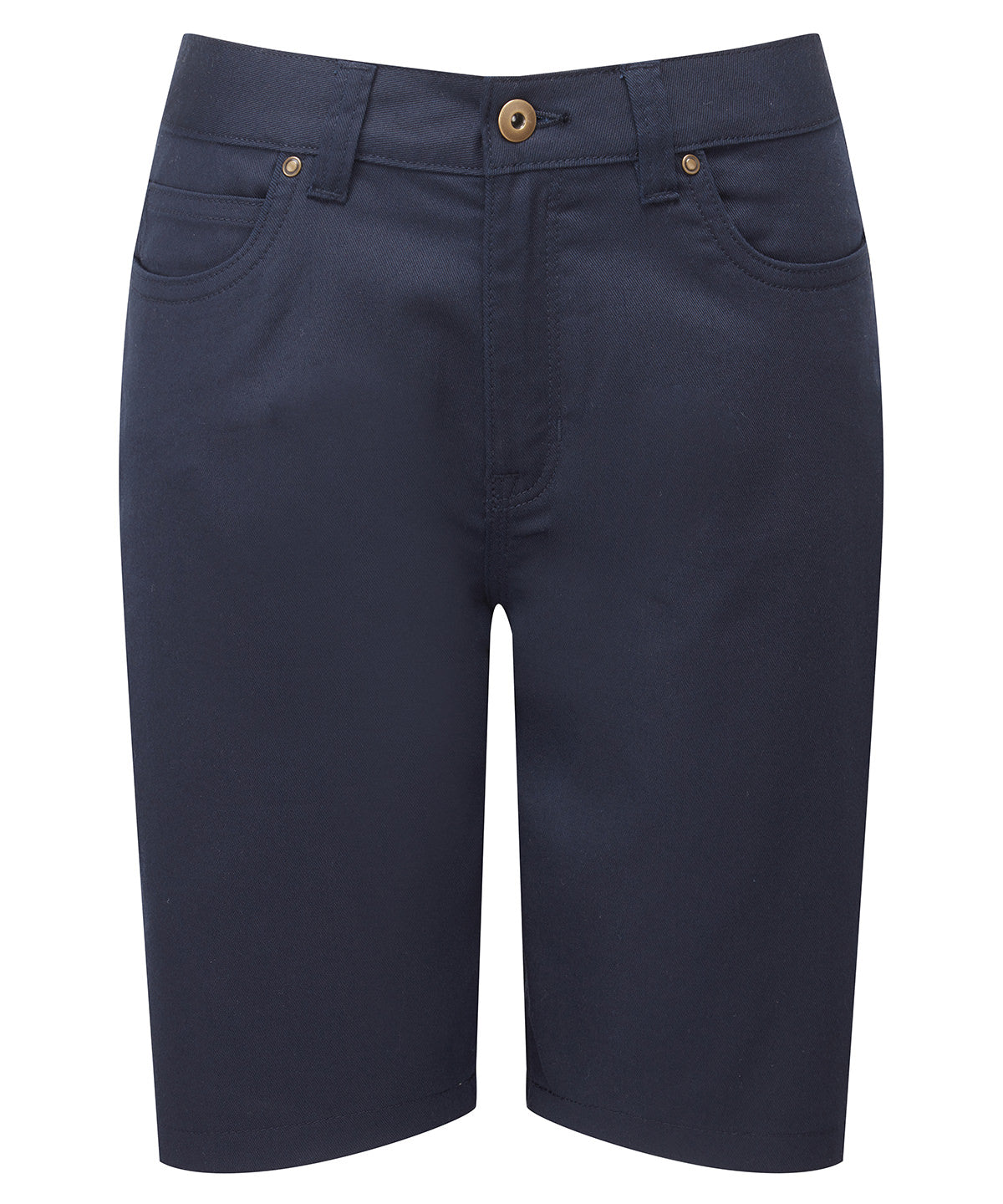 Premier Women’s performance chino shorts in Navy, front view
