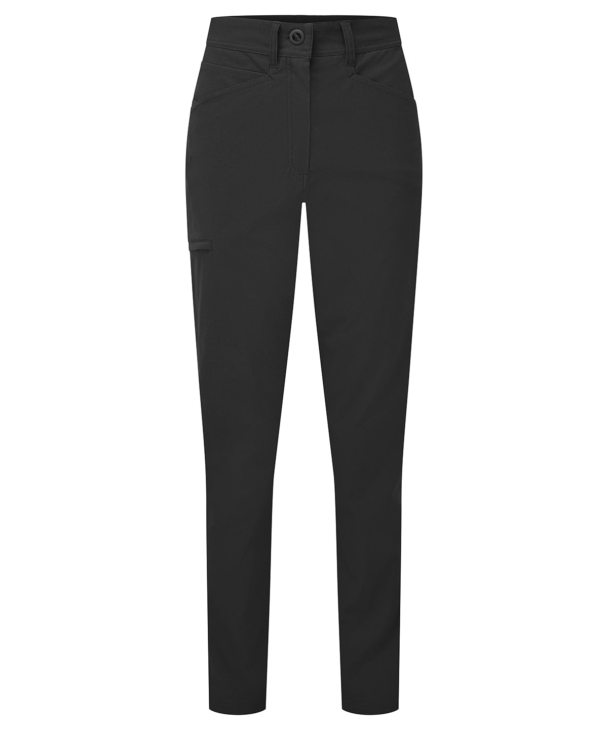 Premier Women's Stretchchecker 'Adapt' trousers in Black, front view