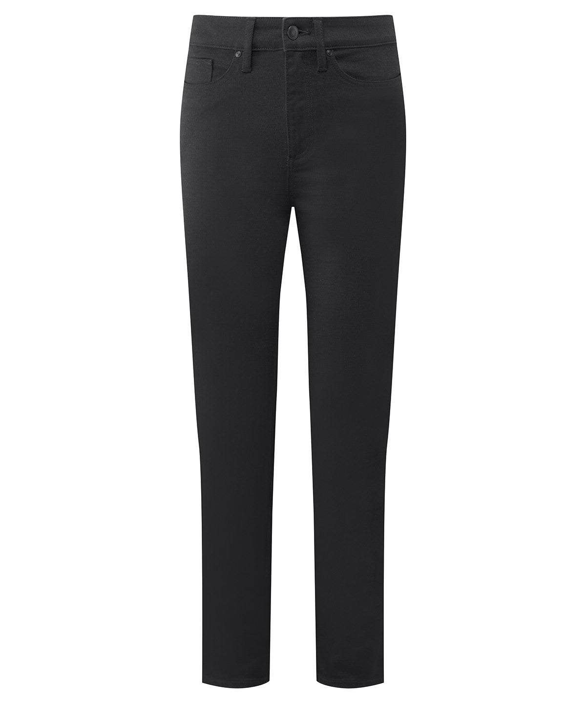 Premier Women’s Workready straight-leg jeans in Black, front view
