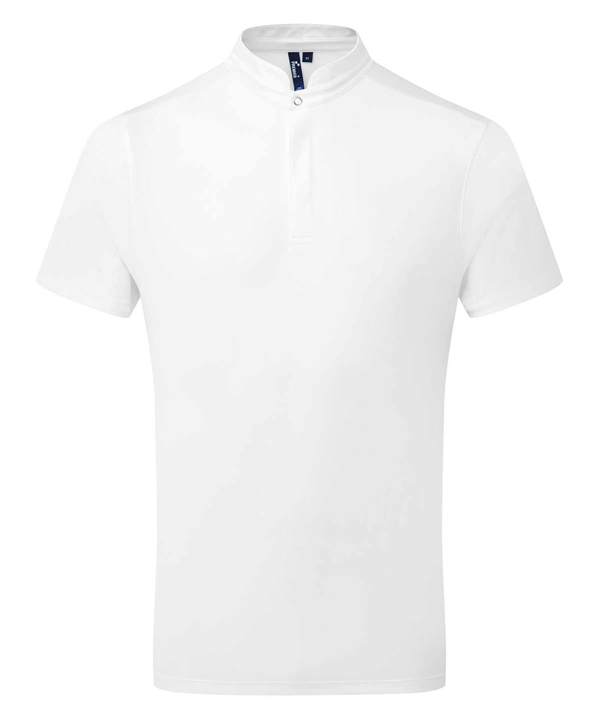Premier Essential Coolchecker short sleeve chef’s shirt in White, front view