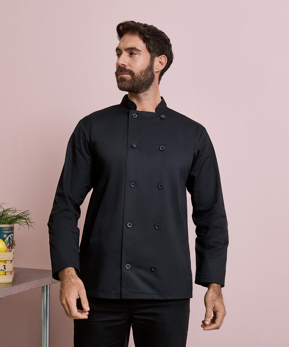 Premier Long sleeve chef’s jacket, lifestyle photo