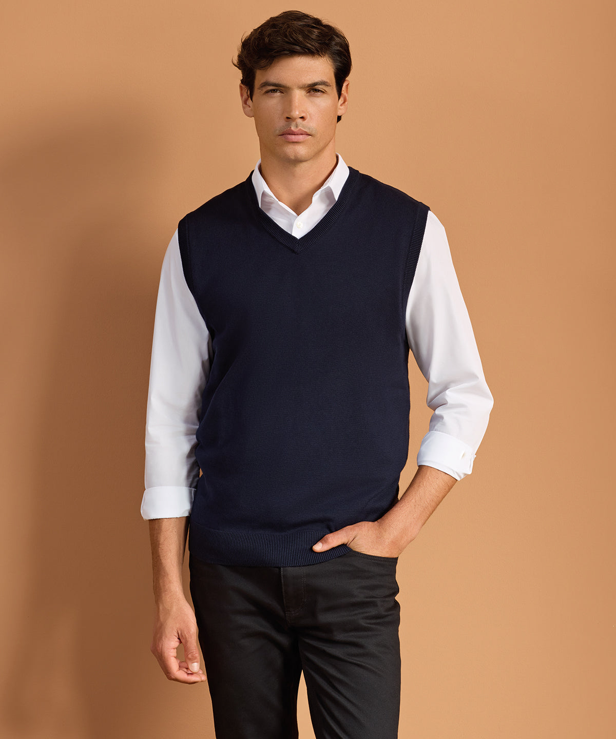 Premier Sleeveless knitted sweater, lifestyle photo