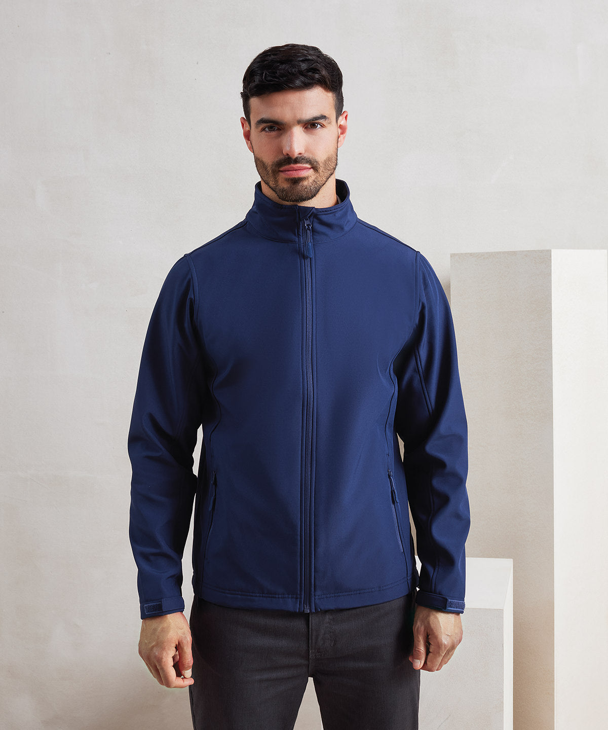 Premier Windchecker printable and recycled softshell jacket, lifestyle photo