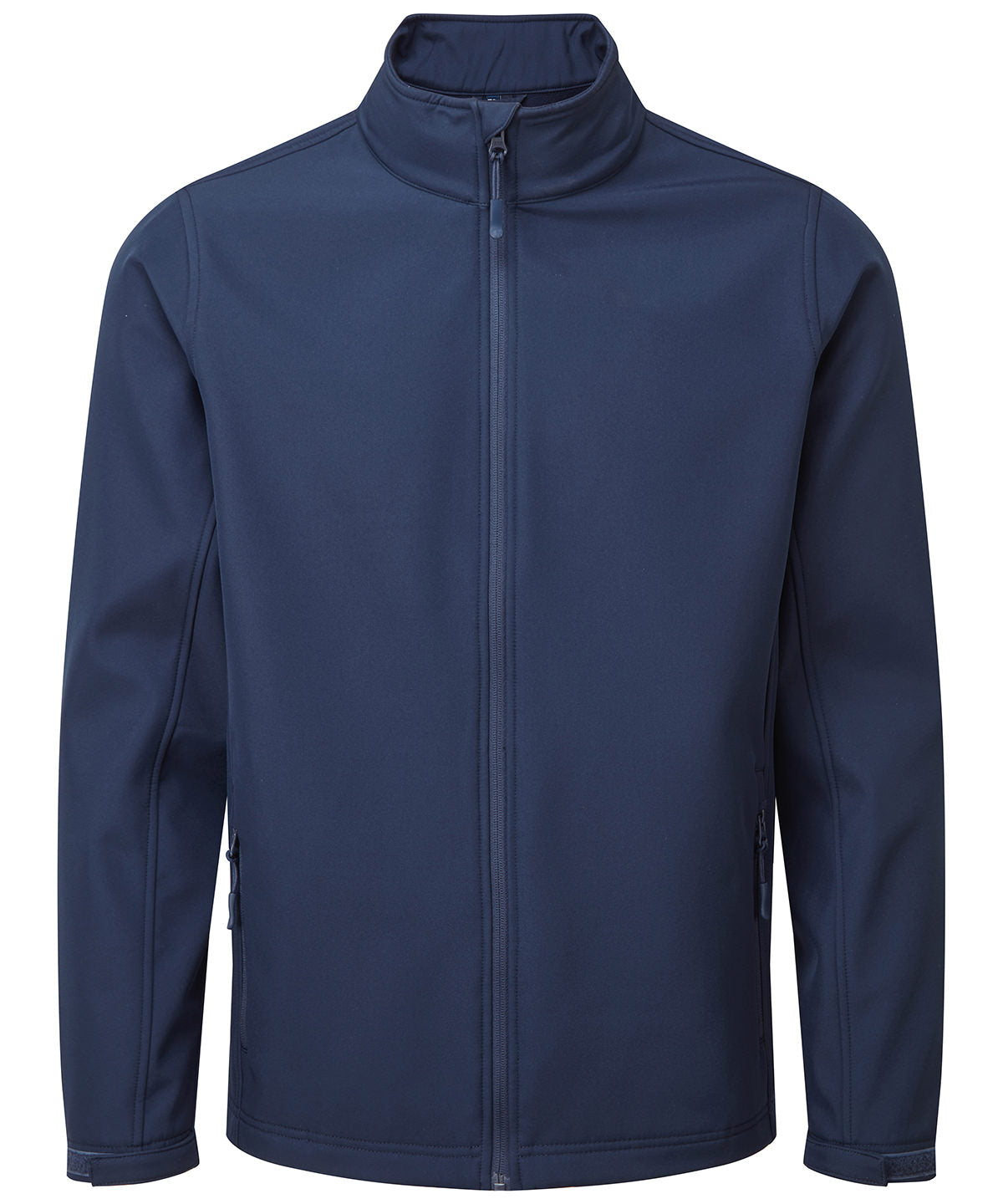 Premier Windchecker printable and recycled softshell jacket in Navy, front view