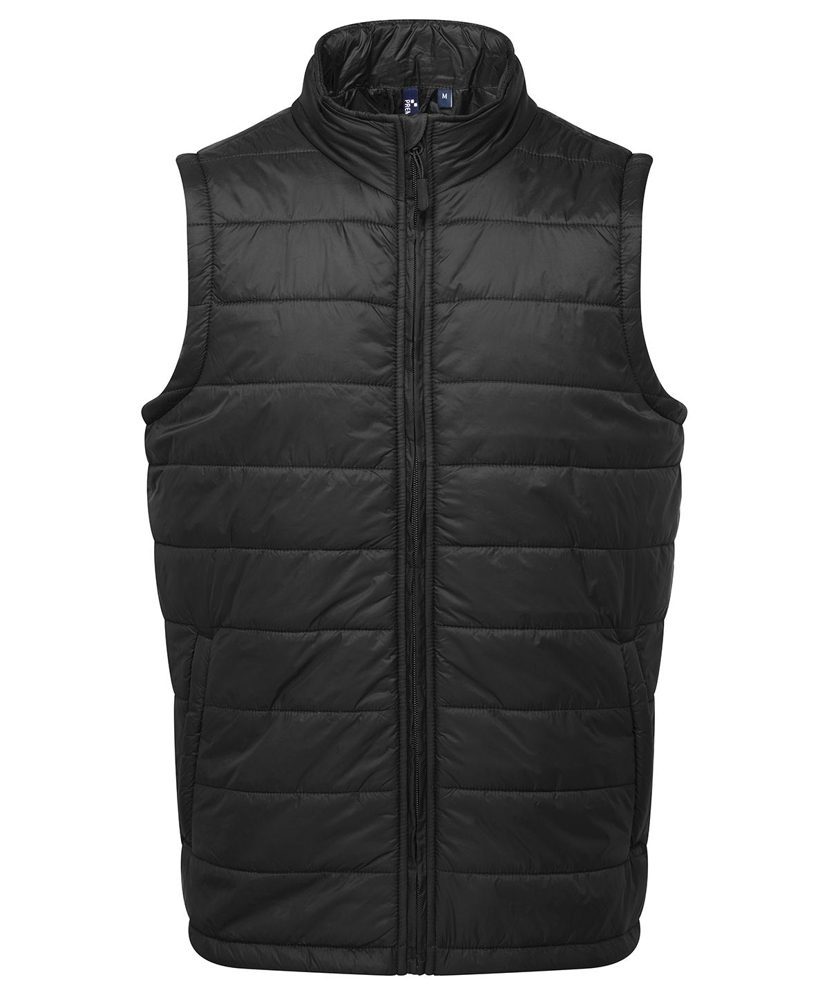 Premier ‘Recyclight’ padded gilet in Black, front view