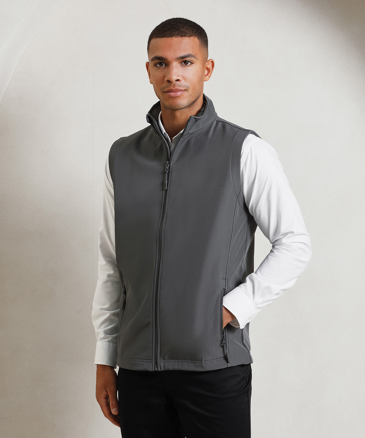 Premier Windchecker printable and recycled gilet, lifestyle photo