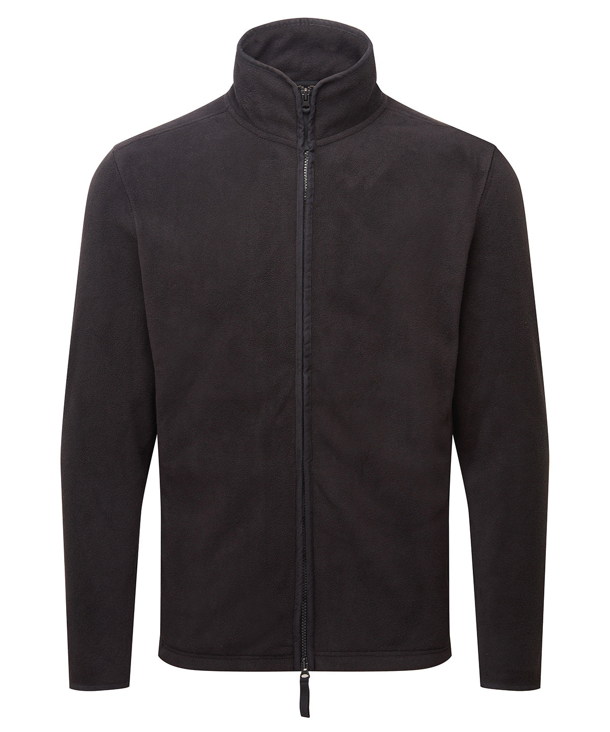 Premier Artisan fleece jacket in Black/Black, front view
