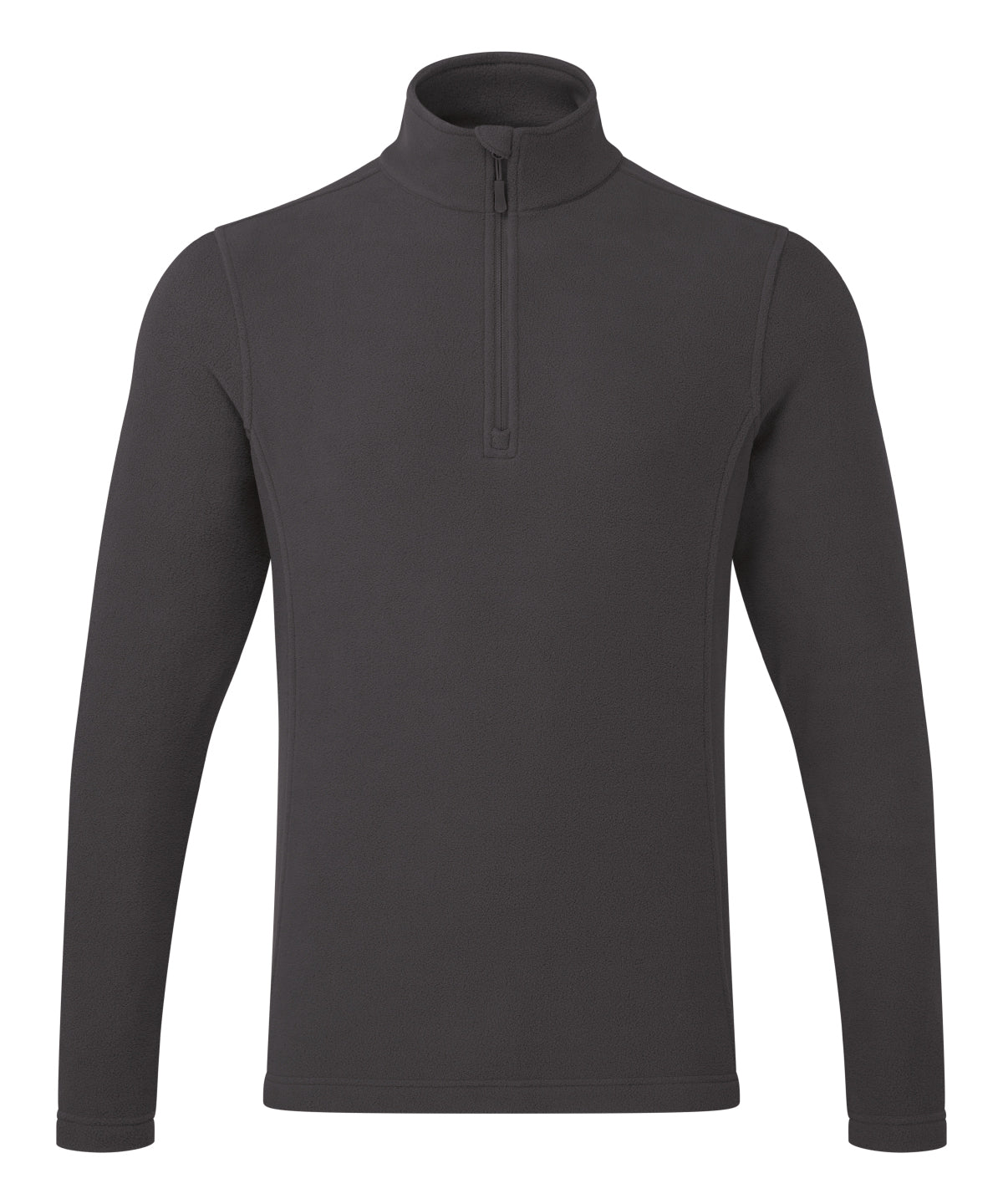 Premier Unisex ‘Recyclight’ 1/4 zip microfleece in Grey, front view