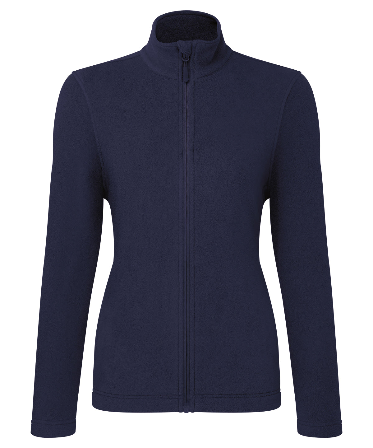 Premier Women’s ‘Recyclight’ full-zip microfleece in Navy, front view