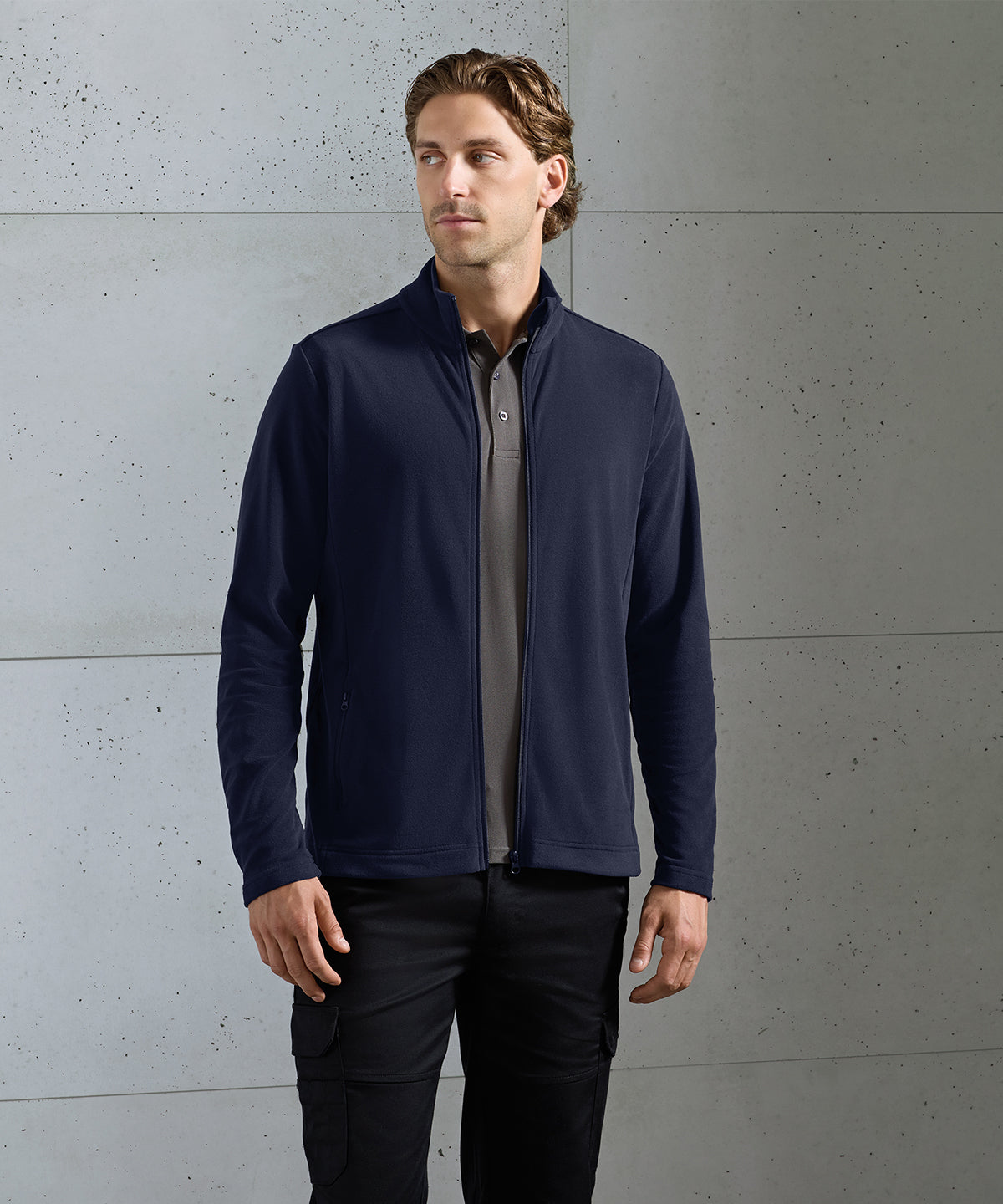 Premier 'Recyclight Ultra' full-zip microfleece, lifestyle photo