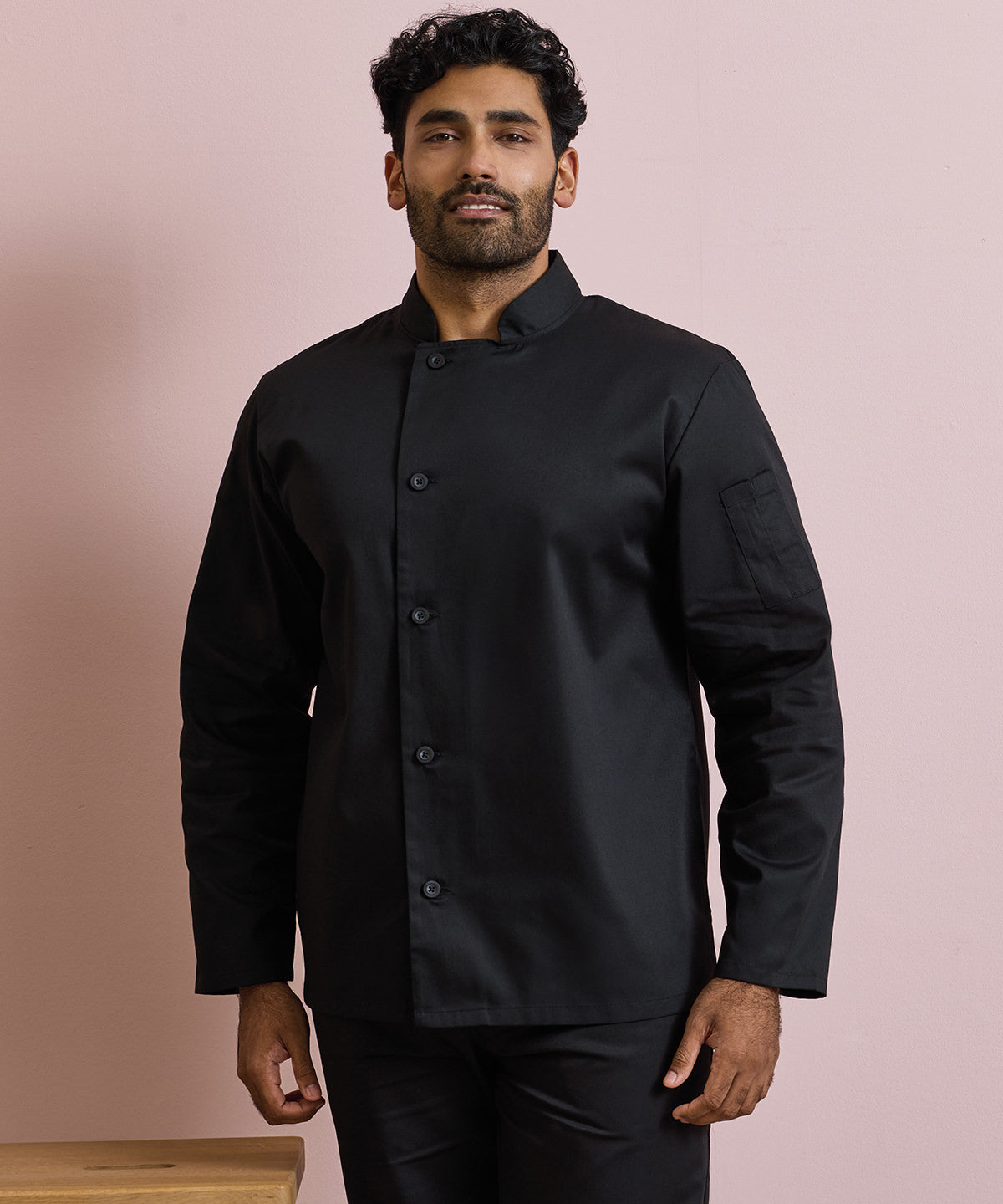 Premier Chef's essential long sleeve jacket, lifestyle photo
