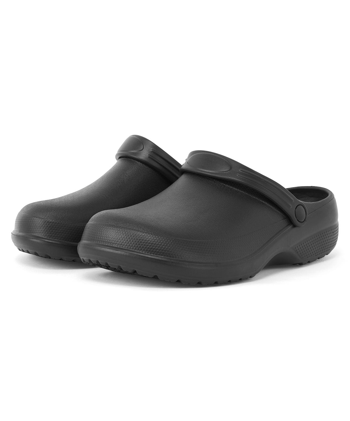 Premier Chef’s non-slip ‘Anchor’ clogs in Black, front view
